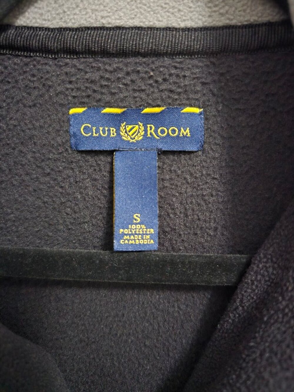 Men's Club Room Black 1/4 Zip Fleece Pullover Jacket Small Soft Polyester - Picture 5 of 7